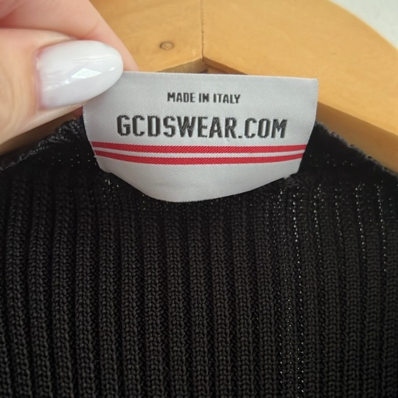 GCDS LONG ASYMMETRICAL ZIP DRESS size small/medium ⛓️black w/ gold hardware ⚜️ - Picture 5 of 14